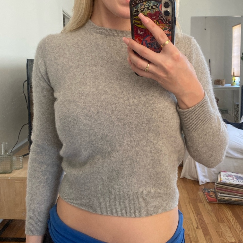 JCREW Grey cashmere sweater